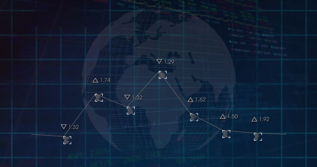Futuristic Digital Screen Displaying Global Communication Potential