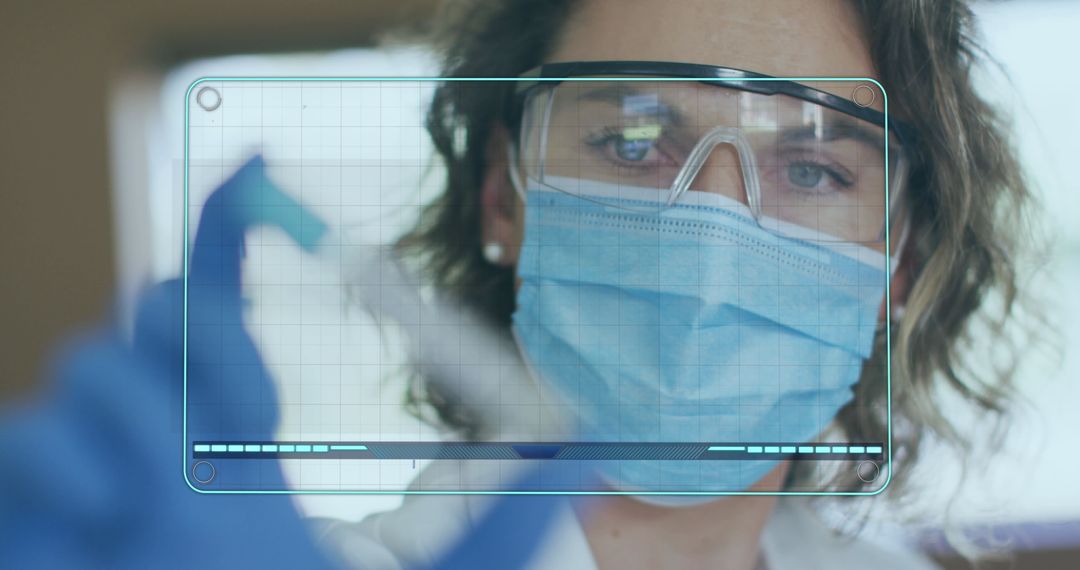 Scientist Analyzing Medical Data in Laboratory