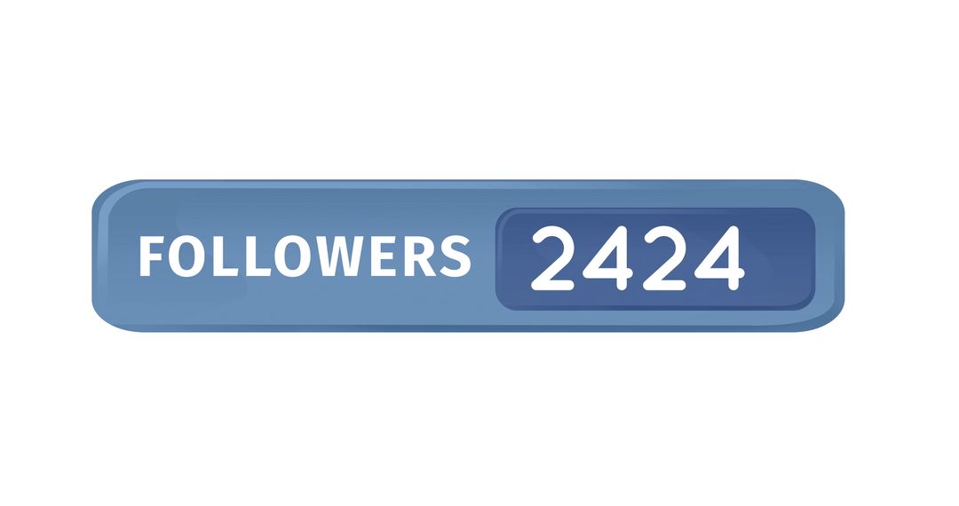 Social Media Follower Count Display with 2424 Count