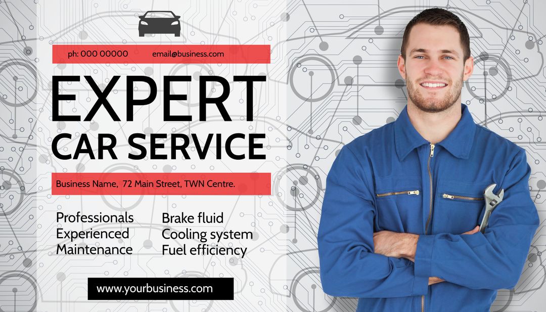 Professional Auto Repair Service with Smiling Mechanic