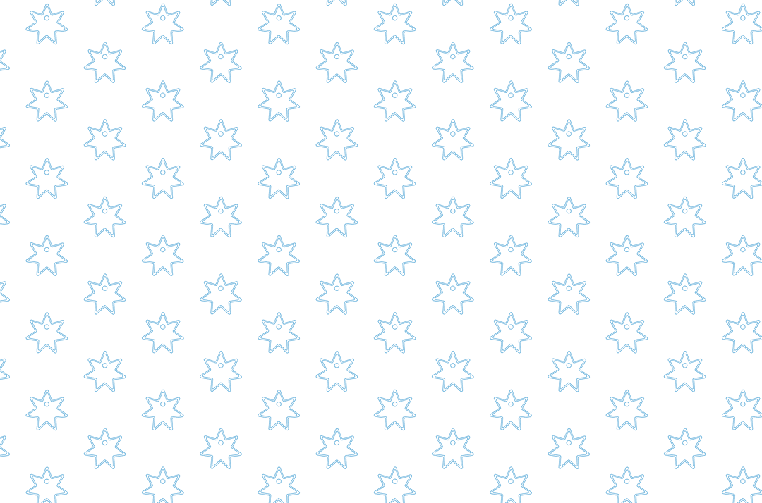 Repeated Blue Stars Pattern on Transparent Background Vector