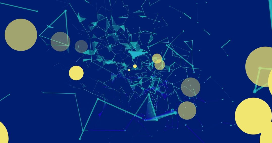 Abstract Geometric Network Animation on Dark Background