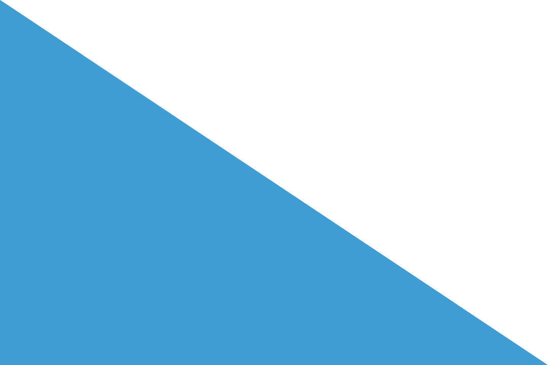 Geometric Blue Triangle on Transparent Background with Copy Space
