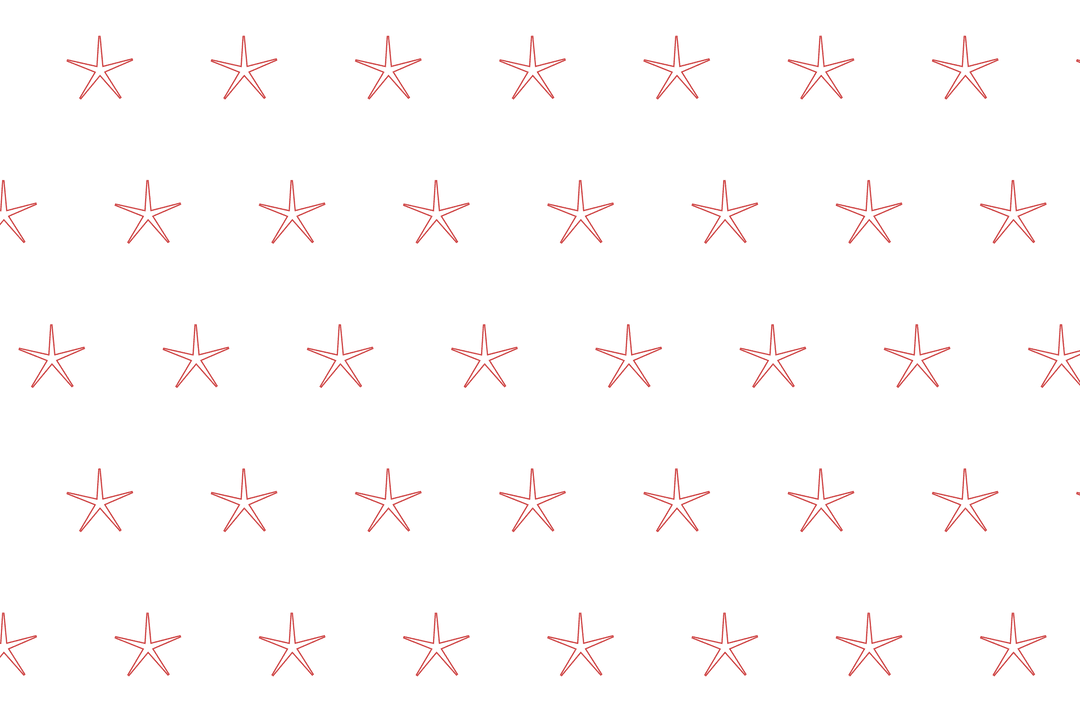 Red Star Pattern on Transparent Background for Creative Designs