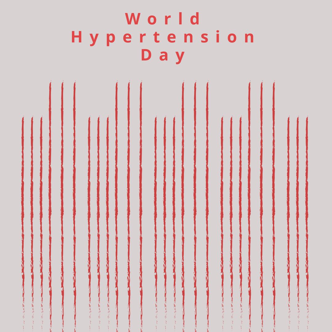 World Hypertension Day Awareness Design with Red Lines