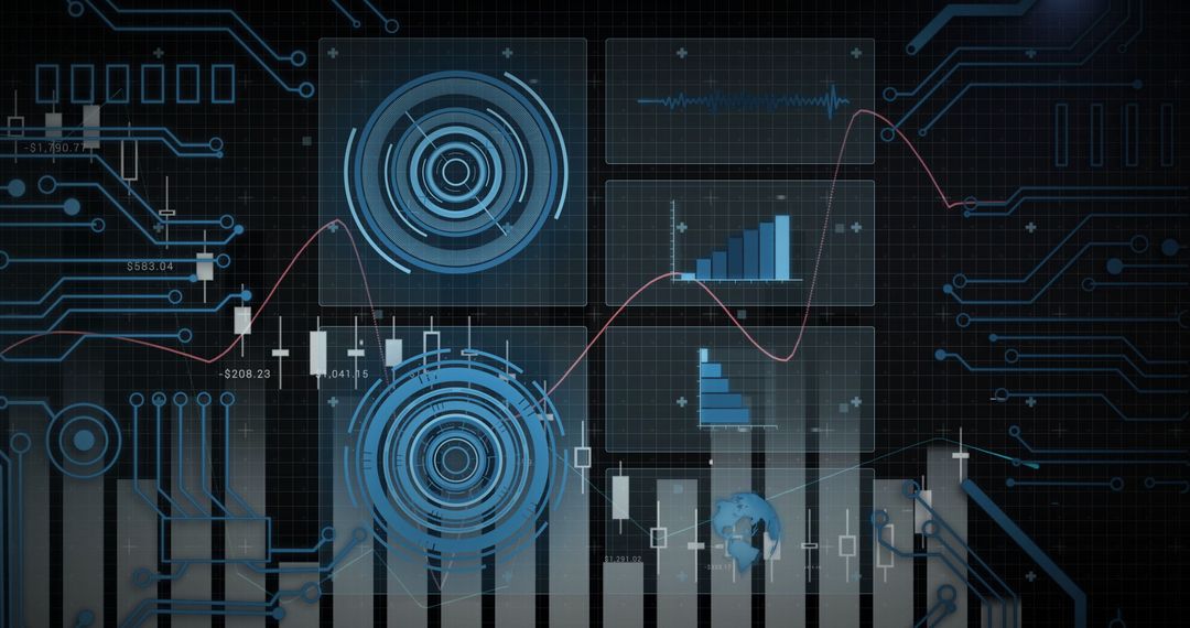 Futuristic Data Dashboard with Interactive Analytics