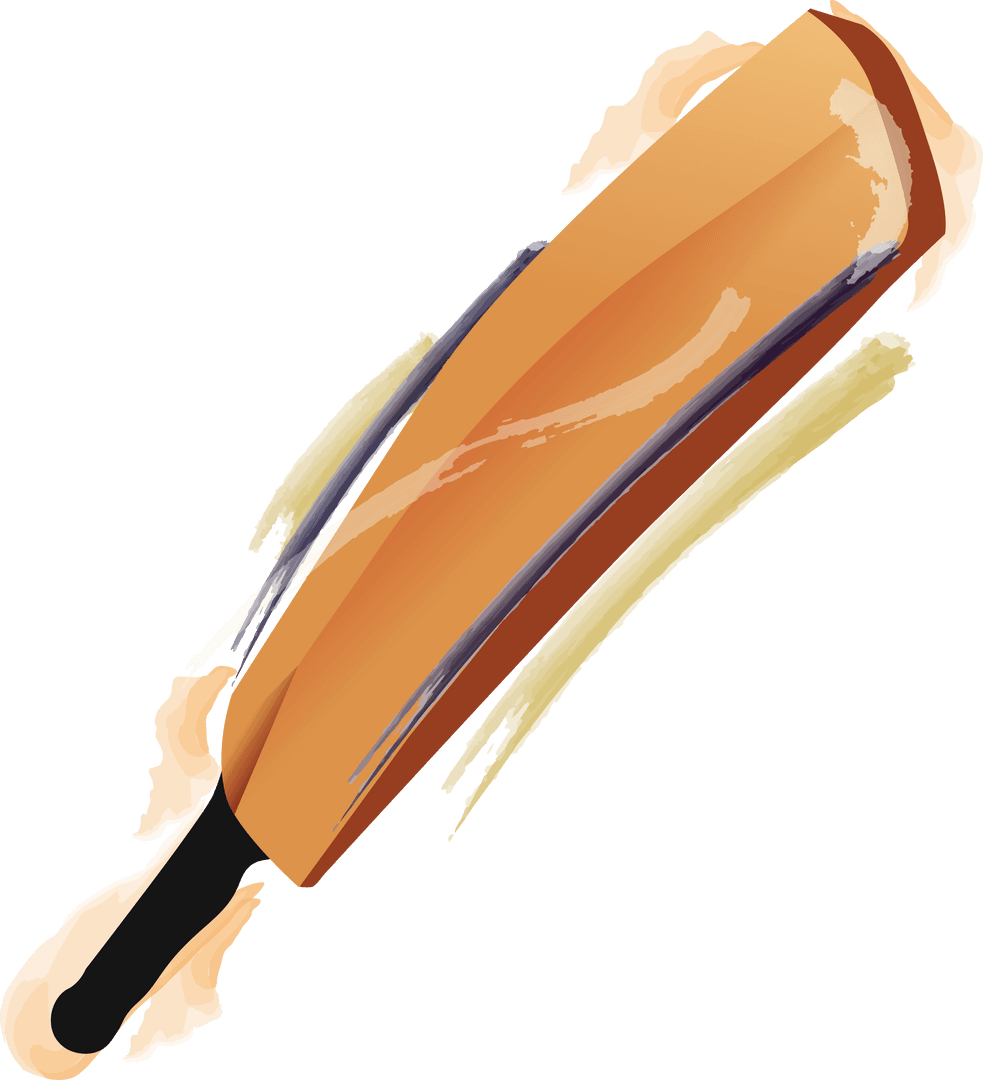 Abstract Minimalist Brushstroke on Transparent Background