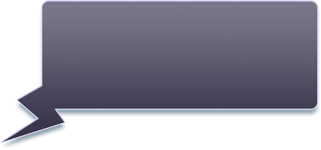 Transparent Grey Conversation Bubble with Arrow