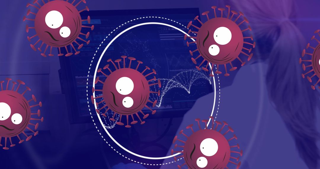 COVID-19 Cells and DNA Strand Data Analysis in Digital Display