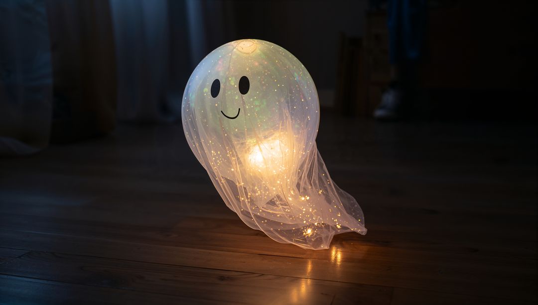 Glowing Whimsical Ghost Lantern For Cozy Halloween Ambiance