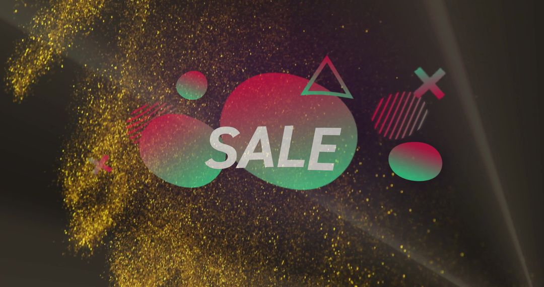 Dynamic Megasale Abstract Design with Vibrant Elements