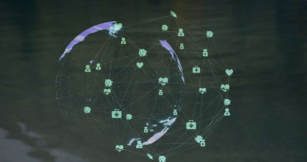 Digital Global Connections and Networking Concept