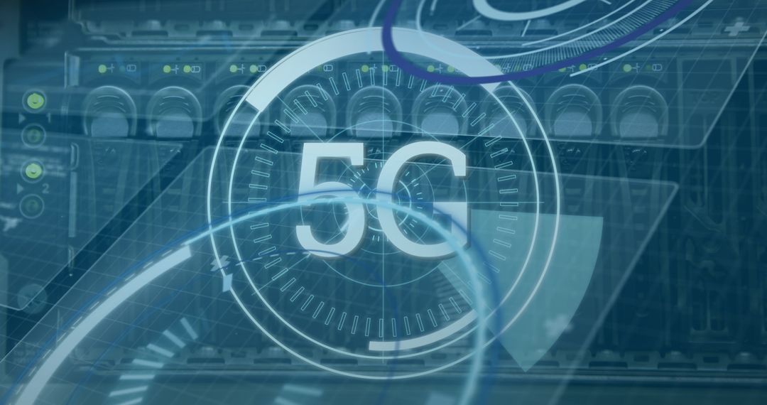 5G Network Technology with Digital Interface Background