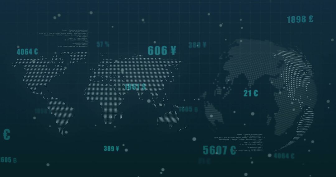 Dotted World Interface with Floating Data Points