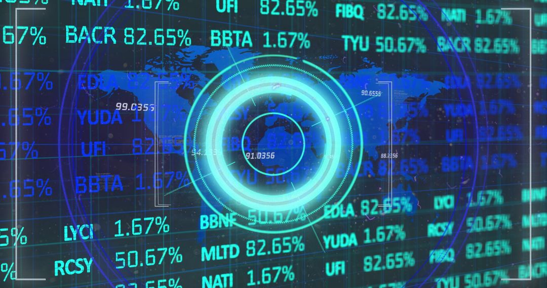 Global Stock Market Interface with Digital Scanner