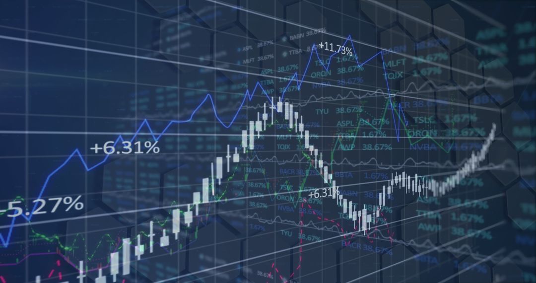 Dynamic Stock Market and Financial Data Analysis Concept
