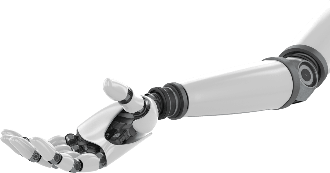 Transparent Robotic Arm with Open Hand Gesture