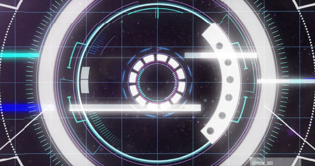 Futuristic Digital Interface with Tech Diagrams