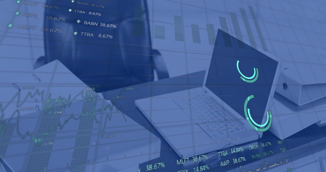 Stock Market Data Analysis with Technology in Modern Office