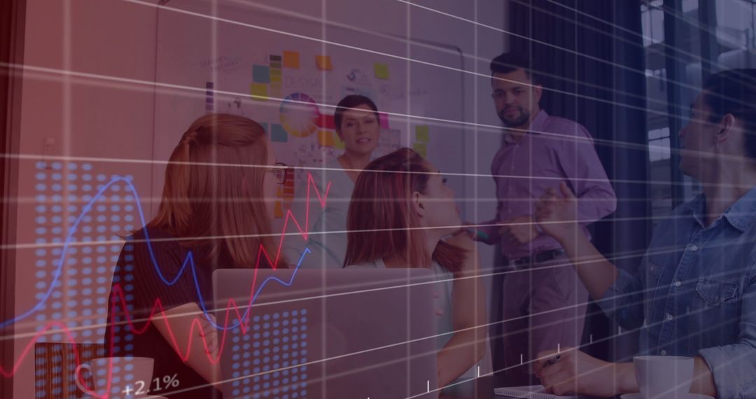 Business Team Engaging in Data Analysis Strategy Meeting