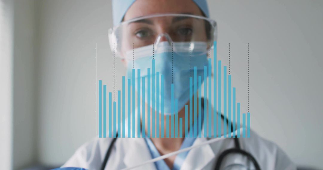 Doctor Analyzing Data Visualization with Technology in Healthcare Setting