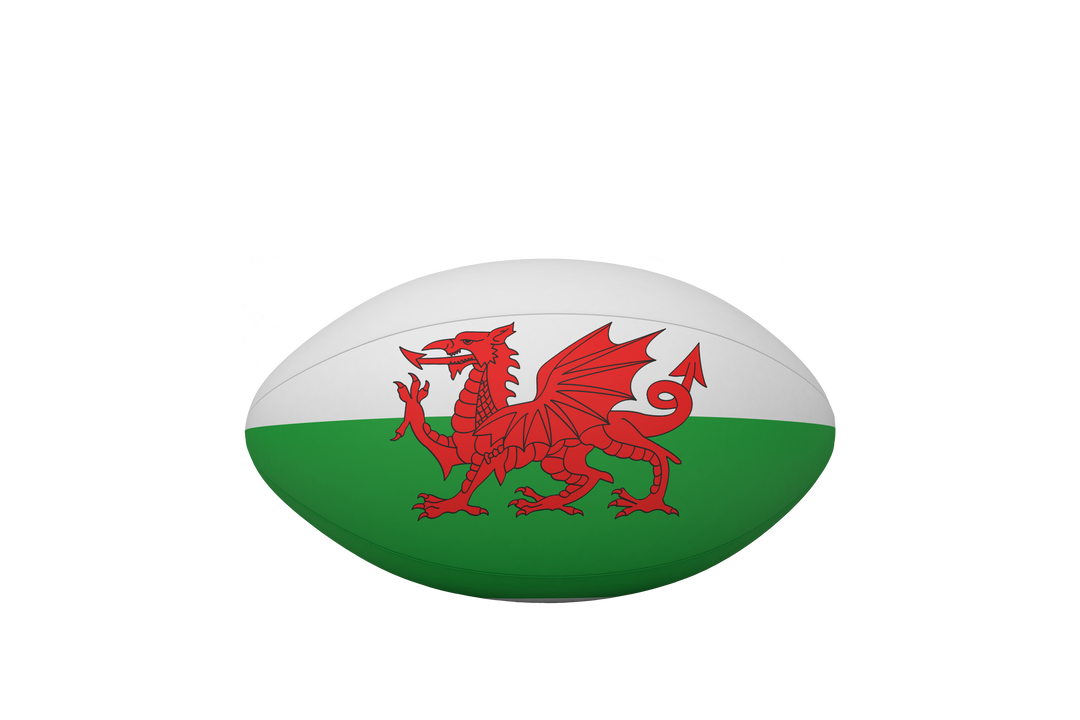 Rugby Ball with Red Dragon Symbol on Transparent Background - Download Free Stock Images Pikwizard.com