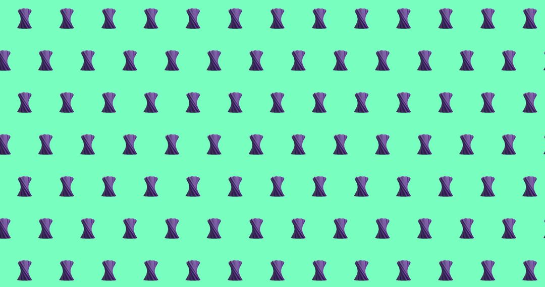 Futuristic Geometric Pattern with Purple Shapes on Green