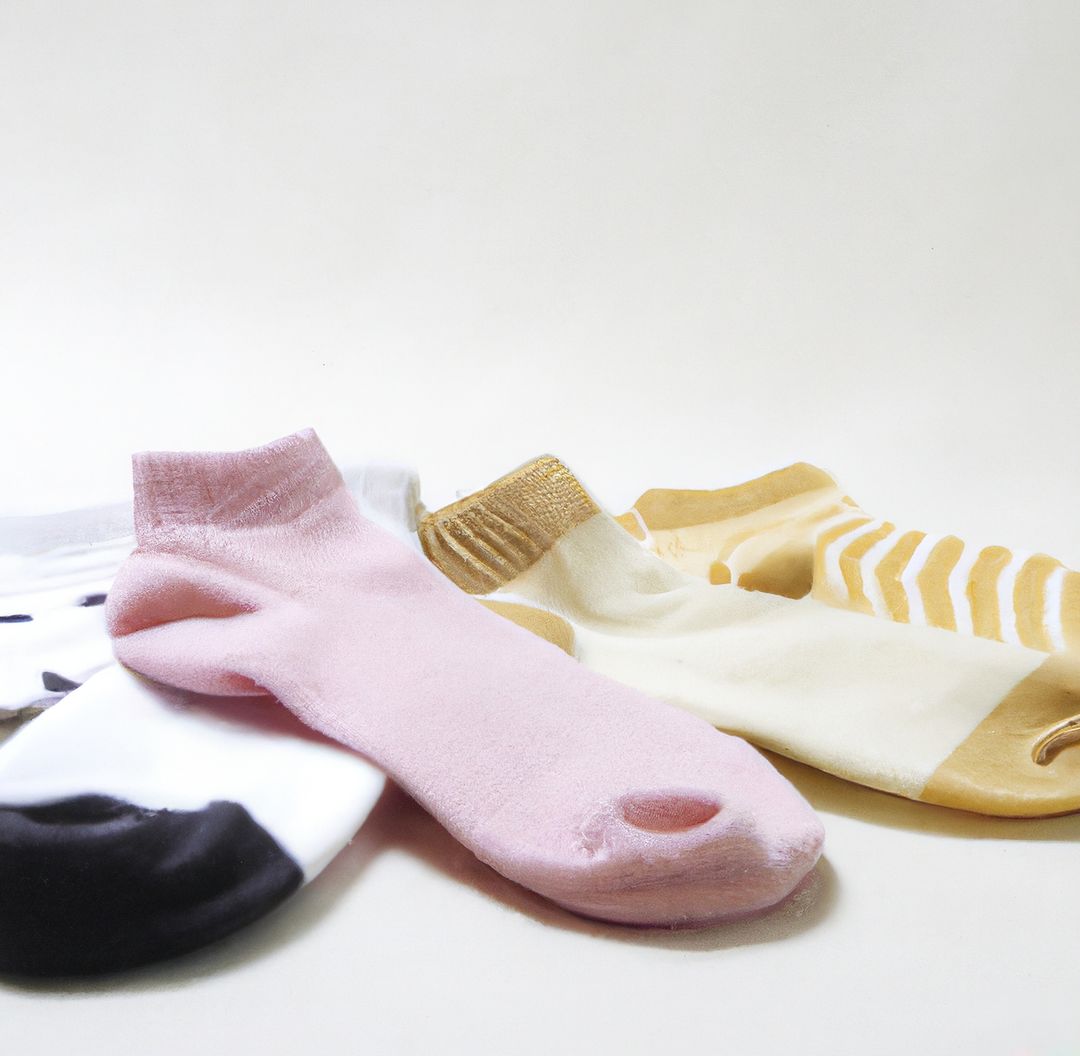 Close up of pink, yellow and white socks on white background - Free Images, Stock Photos and Pictures on Pikwizard.com