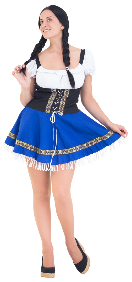 Transparent smiling woman in traditional Oktoberfest dress - Download Free Stock Images Pikwizard.com