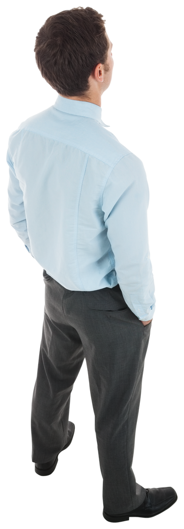 Transparent Businessman Standing Hands in Pockets Vertical - Download Free Stock Images Pikwizard.com