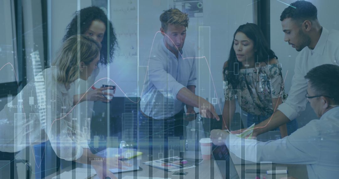 Technical Team Collaborating with Data Analytics Harmony