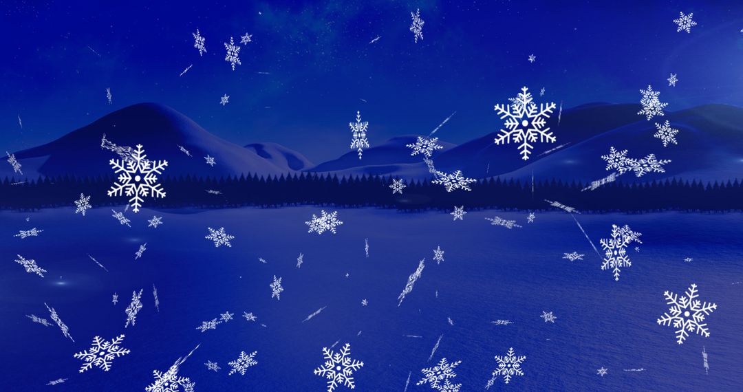 Falling Snowflakes in Tranquil Winter Night - Free Images, Stock Photos and Pictures on Pikwizard.com