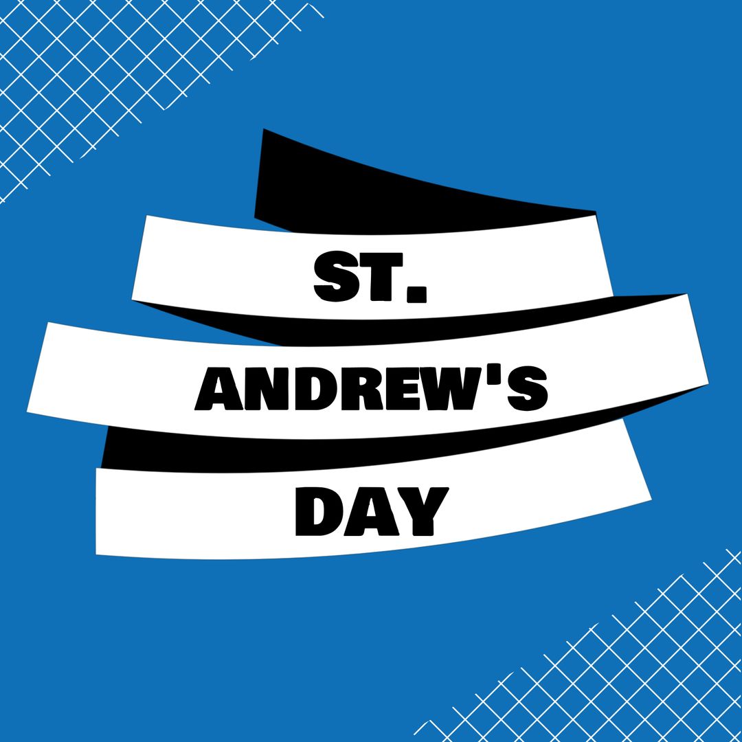 St. Andrew's Day Celebration Background with Bold Typography