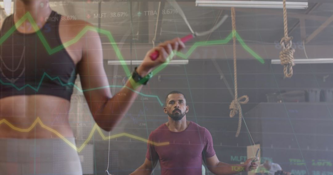 Fitness and Technology Integration with Data Overlay