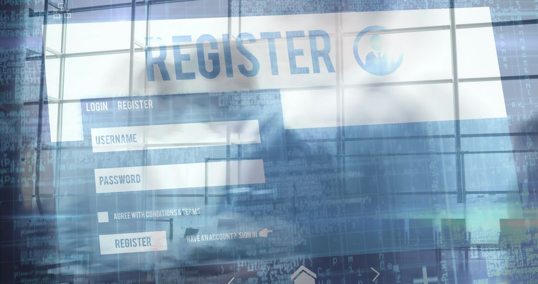 Digital Registration Form with Virtual Interface Overlay