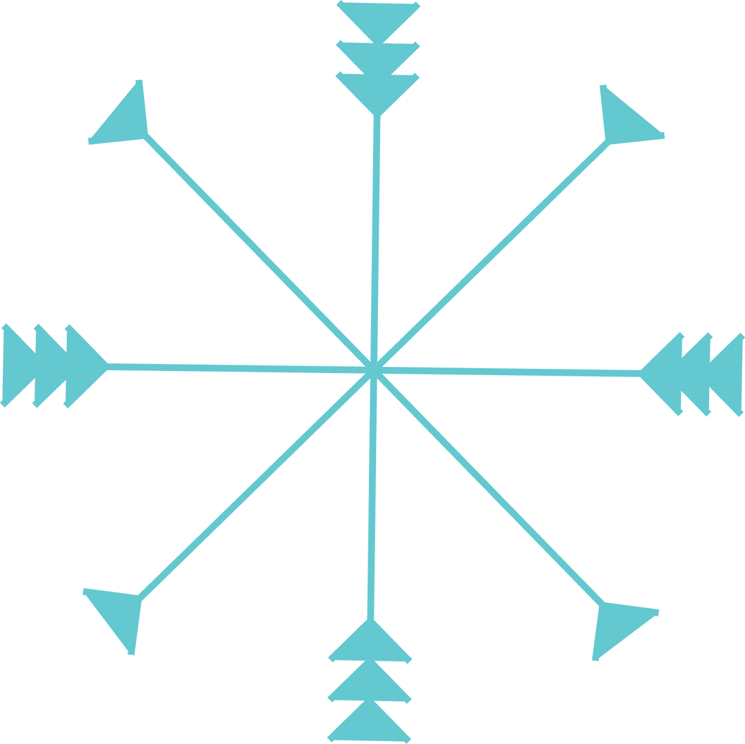 Aquamarine Abstract Arrow Shape on Transparent Background