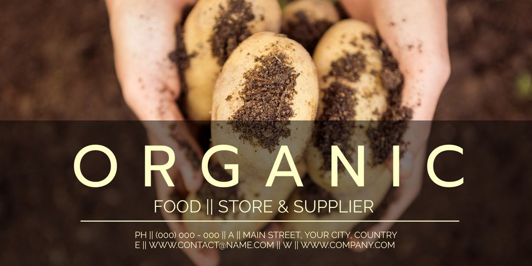 Promoting ecofriendly agriculture, hands cradling fresh soil and