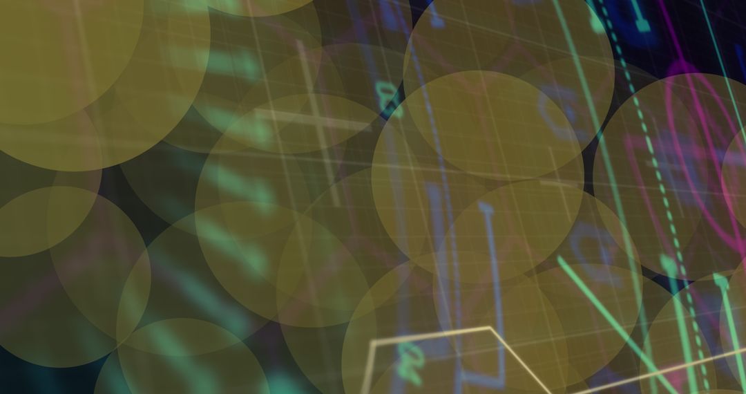 Abstract Network Connection with Digital Dots