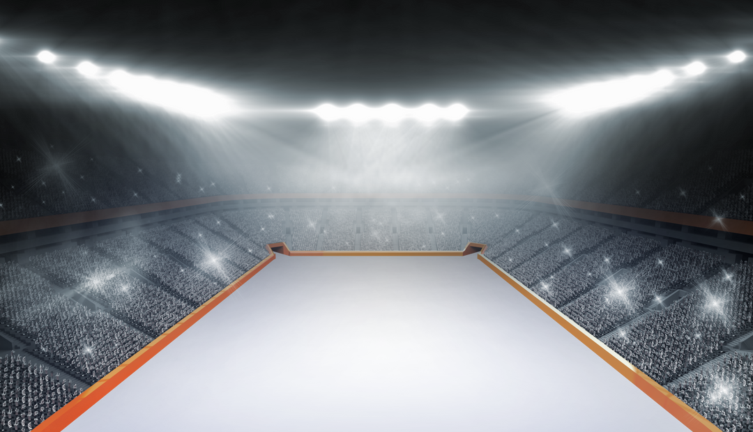 Transparent Digital Arena Vector with Blue Area and Spotlight Effects Side View - Download Free Stock Images Pikwizard.com