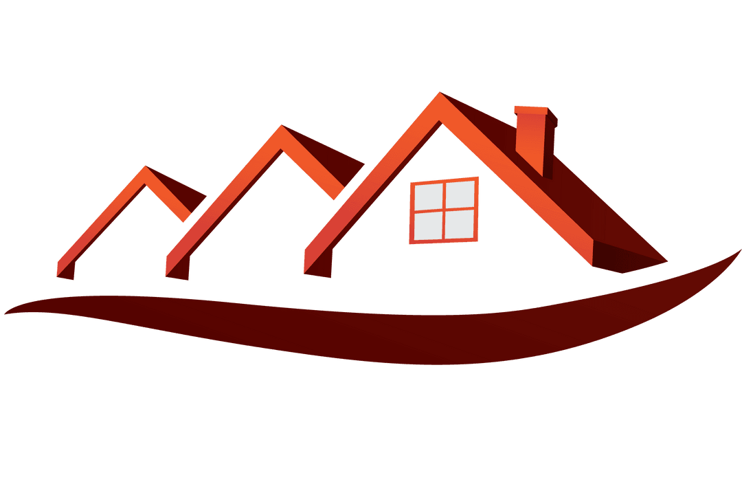 Transparent House Roof Logos with Modern Three-Roof Design