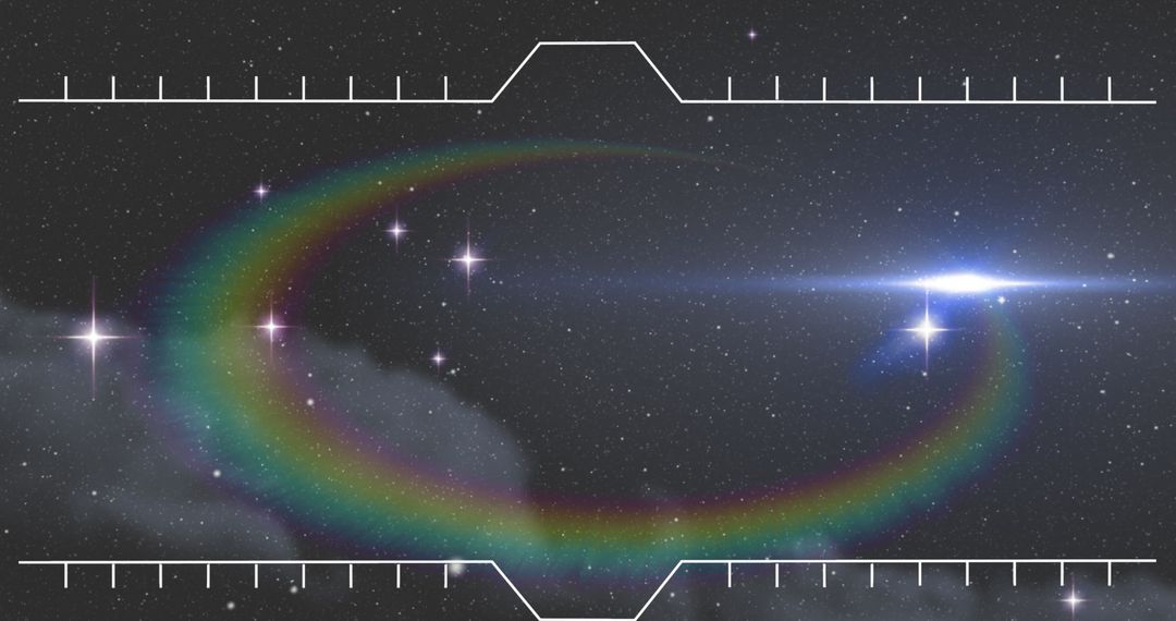 Digital Interface with Prism and Starlit Sky