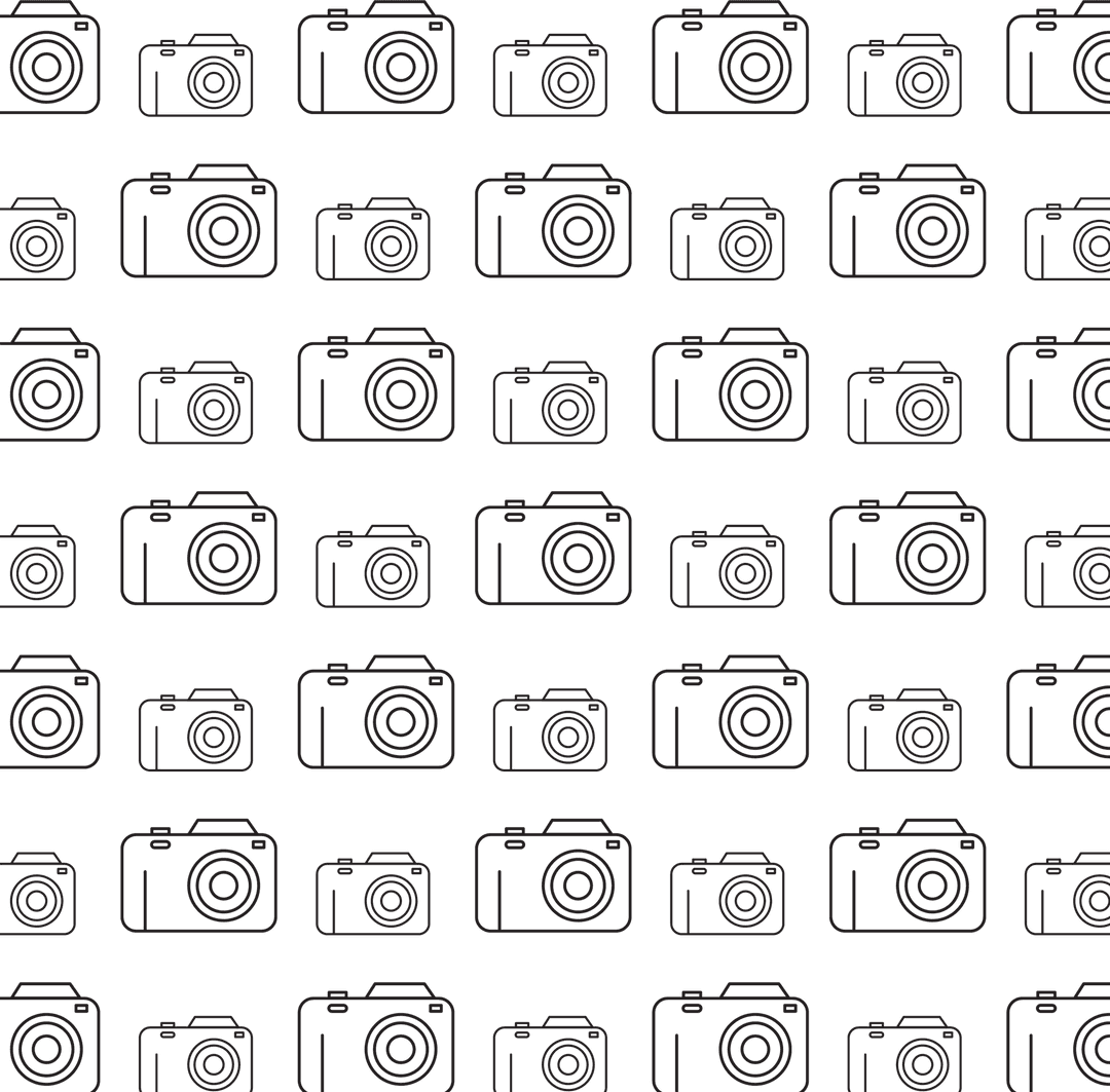 Black Camera Pattern on Transparent Background Vector Design - Download Free Stock Images Pikwizard.com