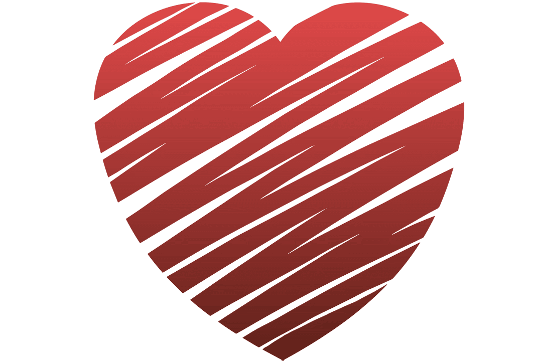 Red Intersected Heart Design on Transparent Background - Download Free Stock Images Pikwizard.com