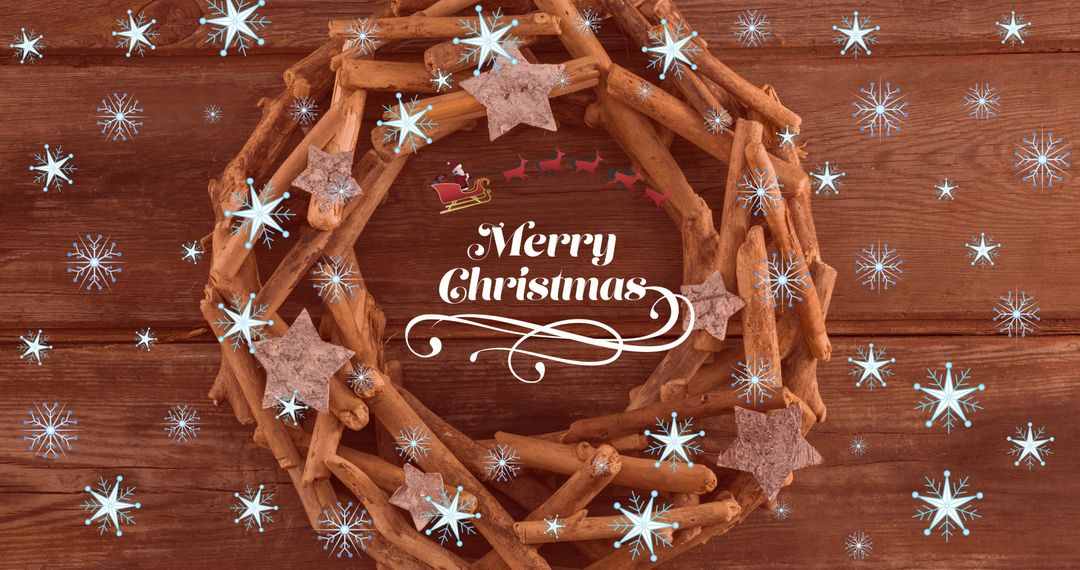 Christmas Wreath with Festive Snowflake Decor