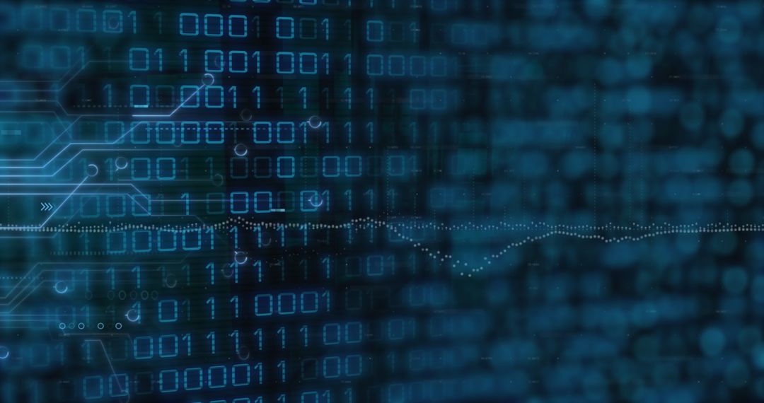 Futuristic Technology Binary Code Background