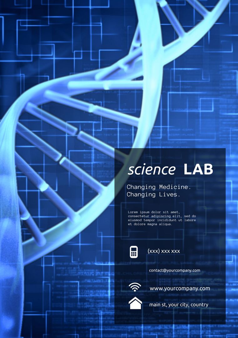 DNA Helix Biological Research Biotechnology Conference Flyer