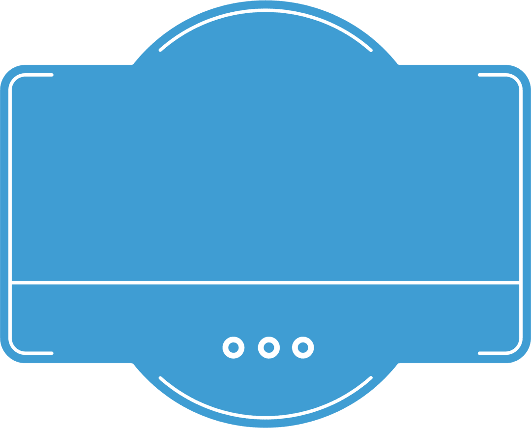 Blue Transparent Badge Design with Copy Space