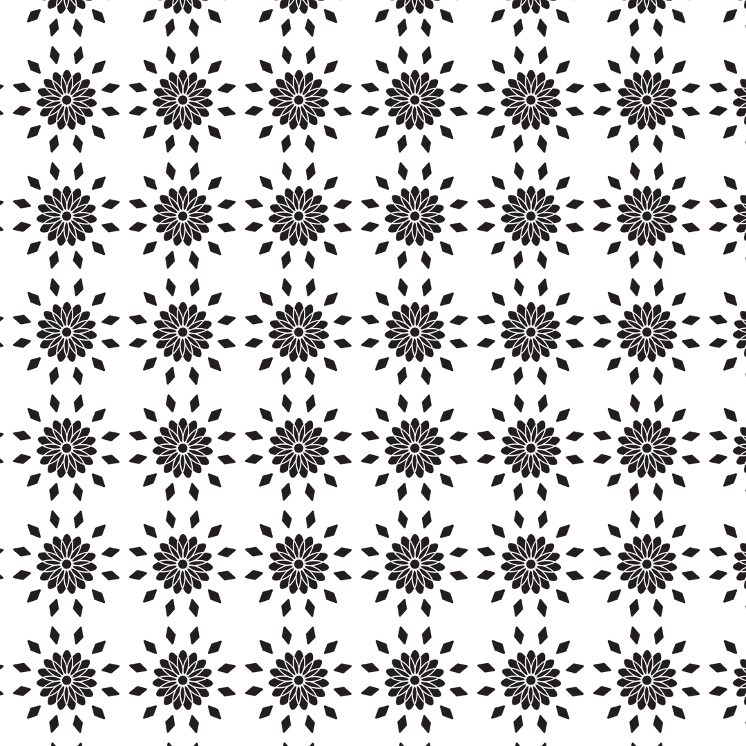 Seamless Black Shape Pattern on Transparent Background