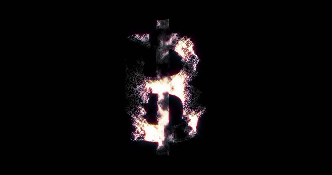 Futuristic Bitcoin Symbol with Electric Energy and Lightning Effect - Free Images, Stock Photos and Pictures on Pikwizard.com