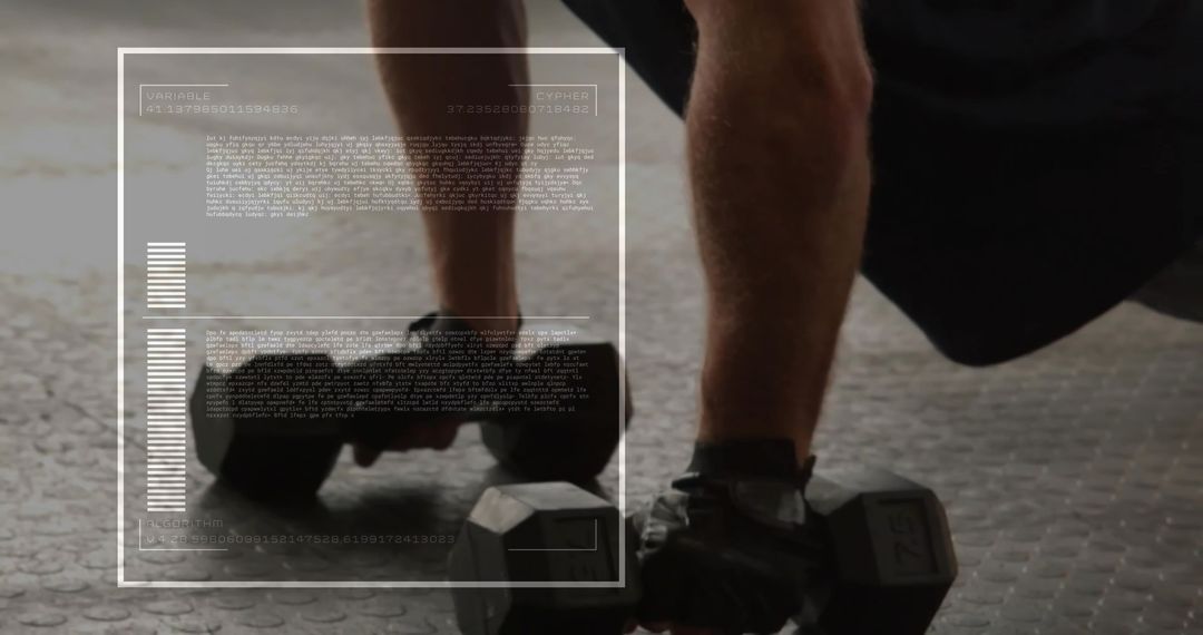 Athlete Training with Dumbbells Functional Workout Focus